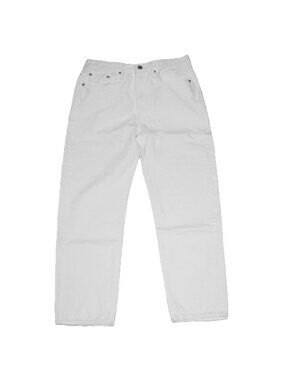 Edwin Hana Classic Straight Crop Jeans Button Fly White Noise Jeans Size 32 USA